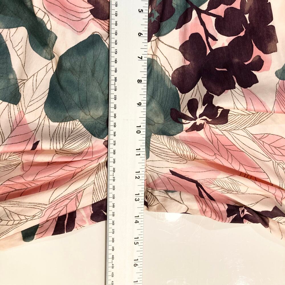 NWT New ALEXIS Pants M Floral Pink Green Super-Wide-Flare Cuffed Palazzo”Dasha” - Picture 14 of 15